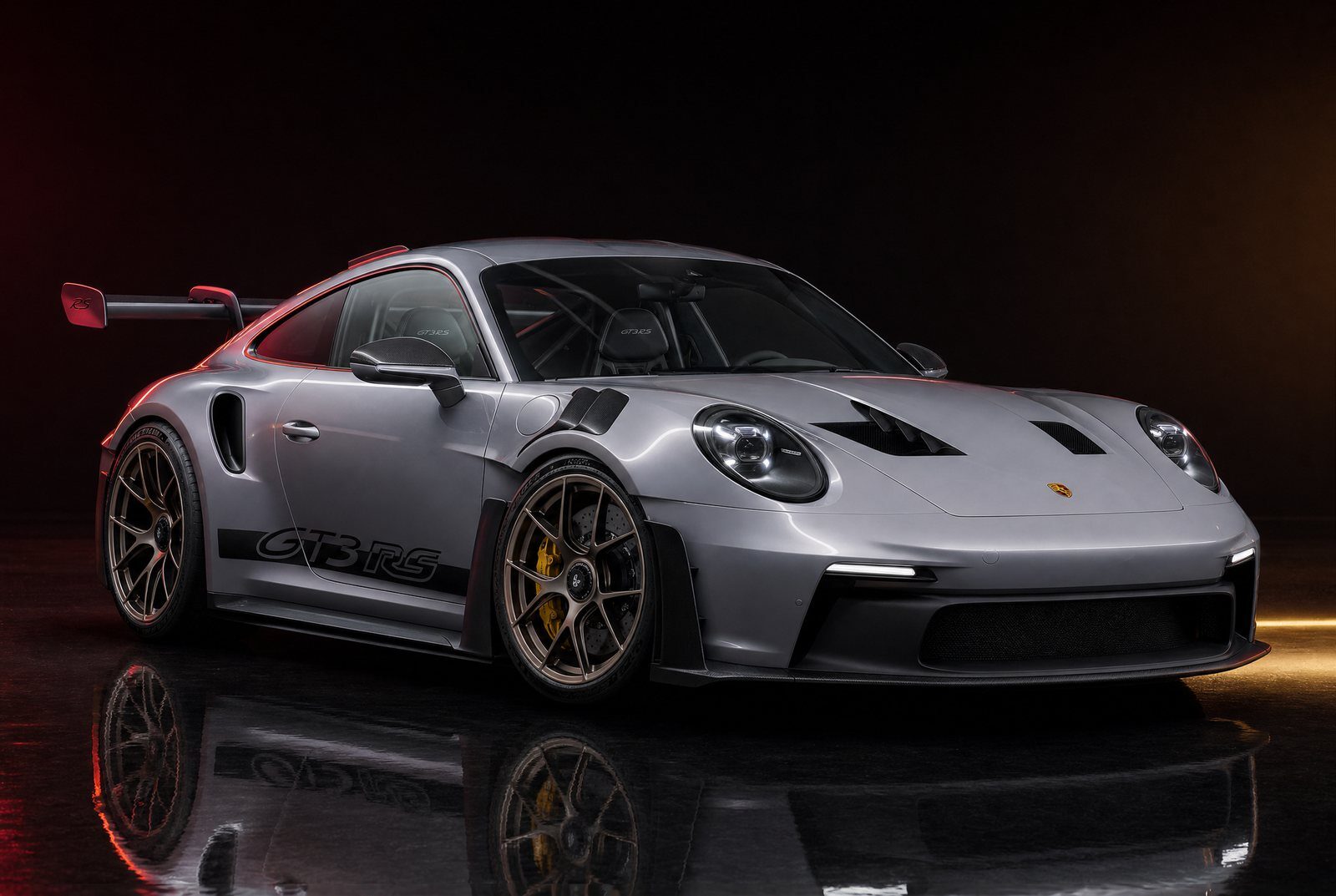 Arctic Grey Porsche 911 GT3 RS with light 15% window tint