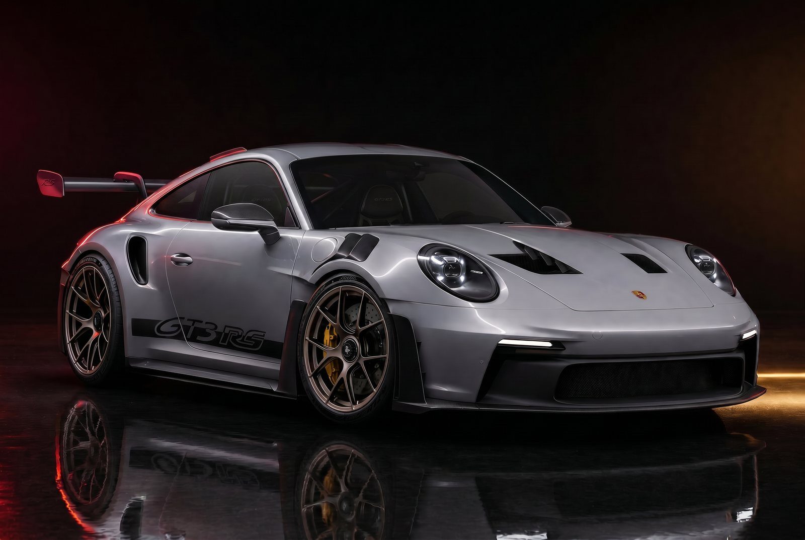 The same Porsche 911 GT3 RS with dark 80% window tint